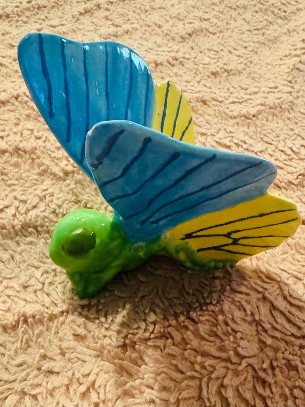 Hand-Painted Butterfly Ceramic Figurine